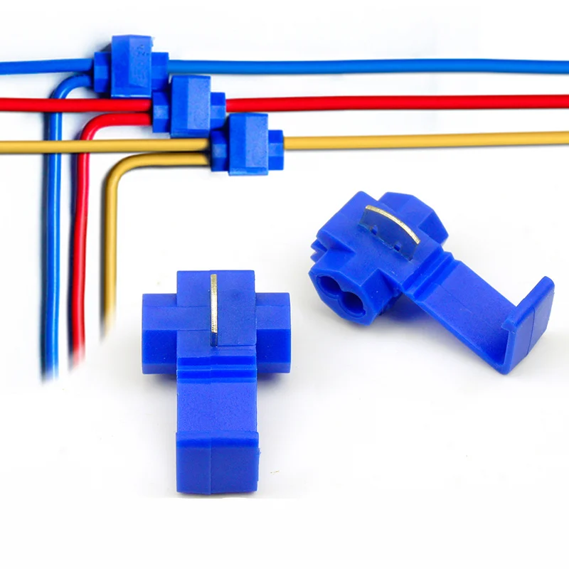 

30pcs Fast Wire Connector Cable Crimp Terminal 0.75-2.5 Flat Blue Cable Connector Terminals Electrician Accessories Faston