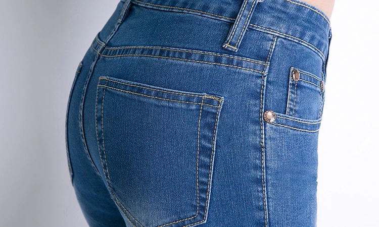 FERZIGE/женские джинсы с высокой талией, стрейчевые, с цветочной вышивкой, расклешенные, ручная отделка бисером, облегающие сапоги, укороченные штаны