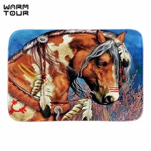 Теплые Тур домой декоративные коврики с принтами с Montana Запад лошадь мягкие домашние напольные коврики Короткие Плюшевые ботинки ткань Ванная комната коврики