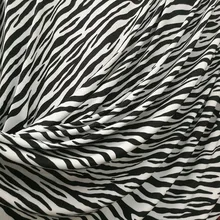 Белая/черная эластичная ткань для плавания, хлопок/спандекс, трикотажная ткань с принтом зебры, ткань для шитья купальника, спортивная одежда DIY