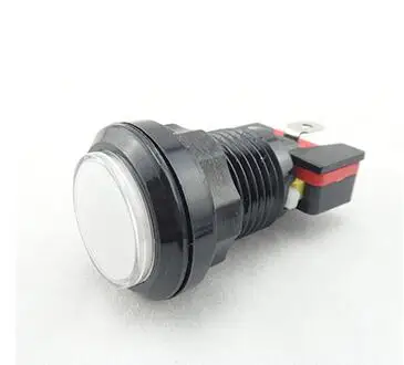 10 шт./лот 30 мм аркада со светодиодной подсветкой Кнопка многоцветные кнопки с микропереключателем для Jamma DIY часть - Цвет: white2