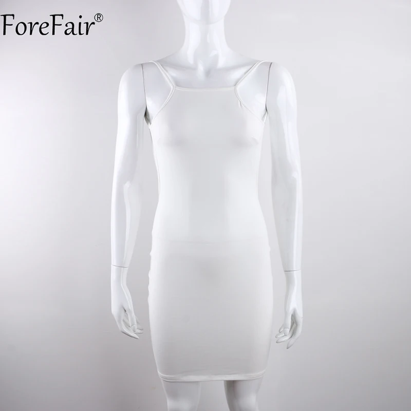ForeFair, хлопок, сексуальное платье для женщин, летнее, без рукавов, мини, облегающее платье, открытая спина, осеннее платье для женщин