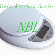 5 кг 1 г цифровые Кухня весы 5000 г 1 Еда и диетического питания Вес баланс ЖК-дисплей здоровья Пособия по кулинарии инструменты Электронные весы с коробкой B05