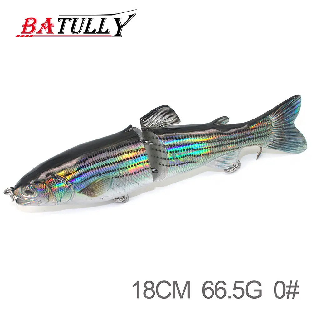 

BATULLY 180mm 66g Fishing Lures 2 Segment Swimbait Jointed Sections Hard Artificial Bait Bass Pike Walleye Fishing Wobbler Pesca
