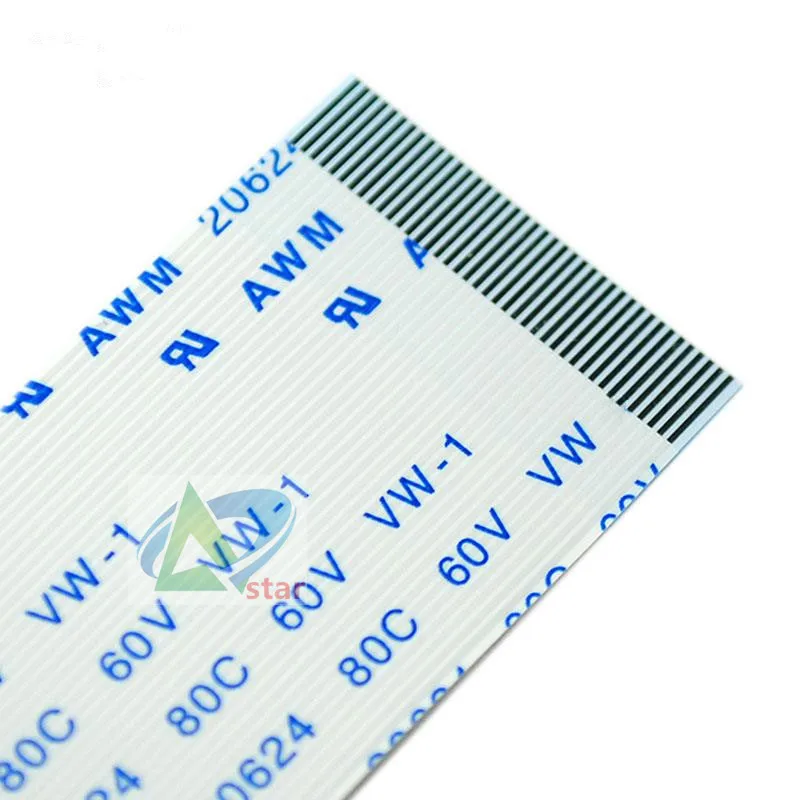 유연한 플랫 케이블 FFC 라인, 같은 방향, 40 P 리본 소프트 케이블 와이어, 250mm, 40 핀, FFC 40 P, 10 개 x 25cm, 0.5mm 피치