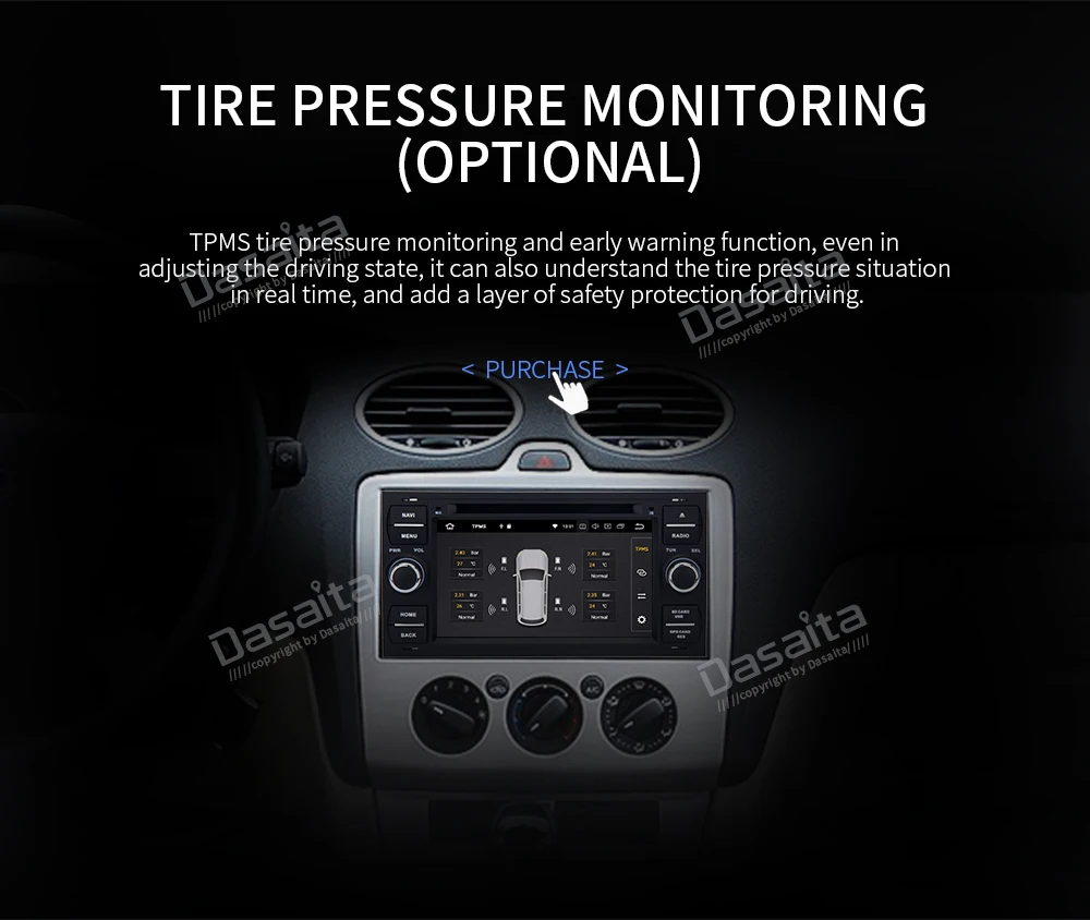 Top Dasaita 7" Android 8.0 2 Din DVD Player Car Multimedia for Ford Focus 2 Mondeo Kuga Fiesta 2003 2004 2005 2006 2007 Autoradio 18