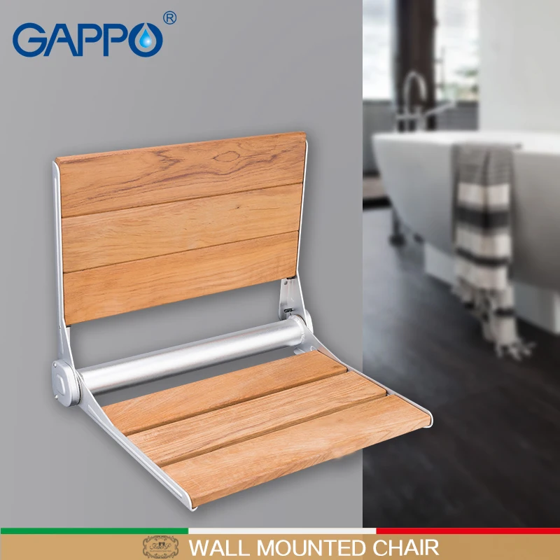Gappo Wall Mounted Shower Seats Alumimum alloy Disabled Elderly bath