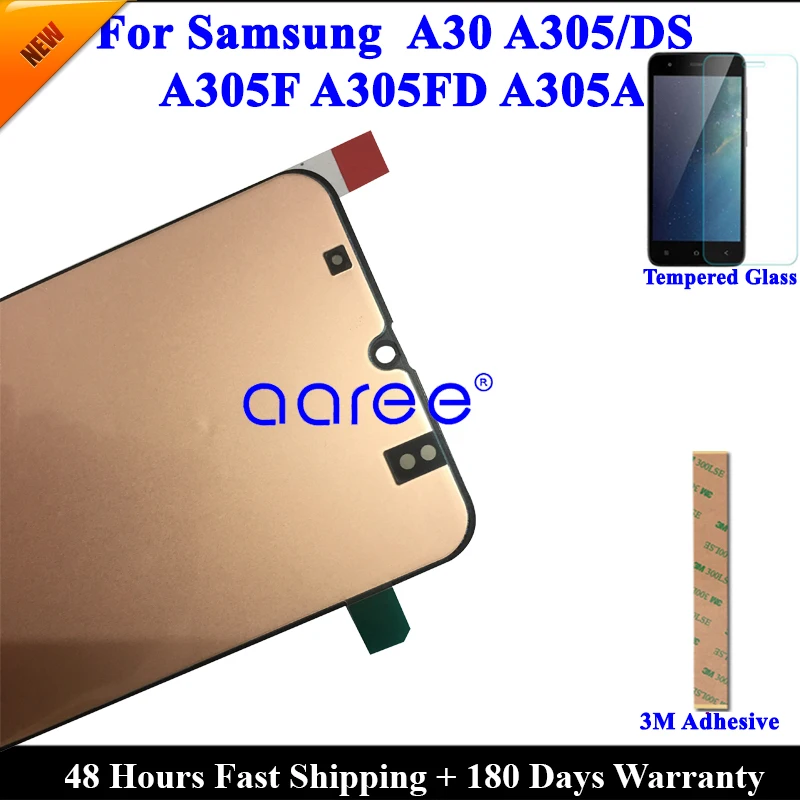 Супер AMOMLED lcd для samsung A30 lcd A305 lcd дисплей для samsung A30 A305F lcd экран сенсорный дигитайзер сборка