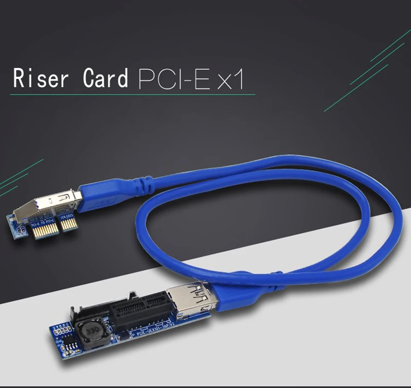 PCI-E PCI E Express 1Х до 1х расширитель адаптер Riser Card USB 3,0 кабель SATA питание для шахтеров материнская плата PCI-E X1 слот