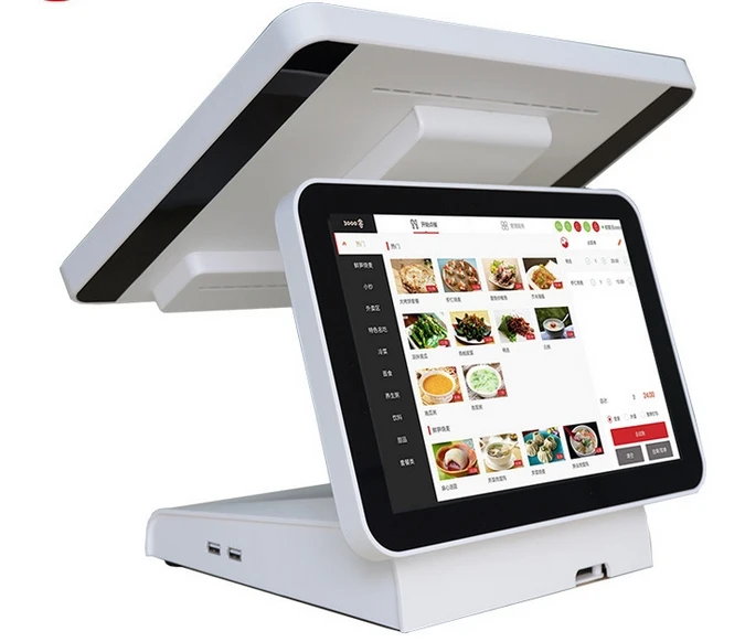 15 дюймовый выходной терминал Android touch dual lcd pos терминал|terminator|terminal androidterminal |