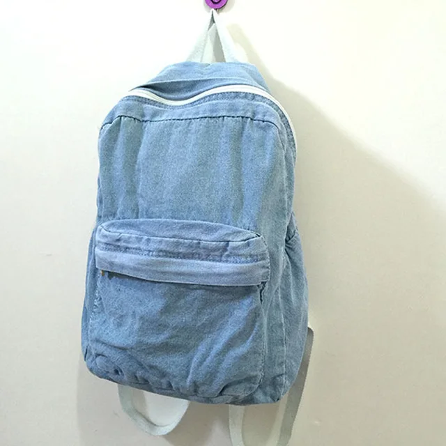 Unisex Vintage Washed Denim denim backpack american style double