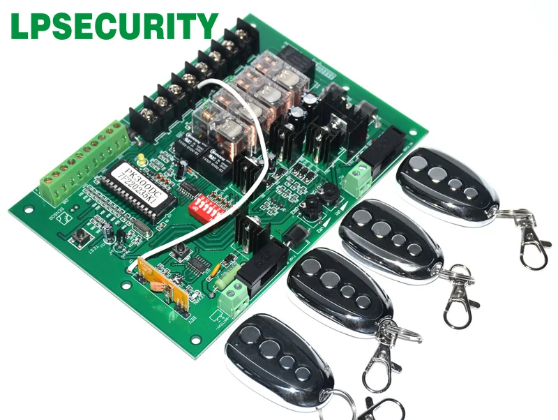 LPSECURITY Материнская плата PCB мотор монтажная плата контроллера карты для распашных ворот двигатель 24VDC Входная мощность(брелоки опционально