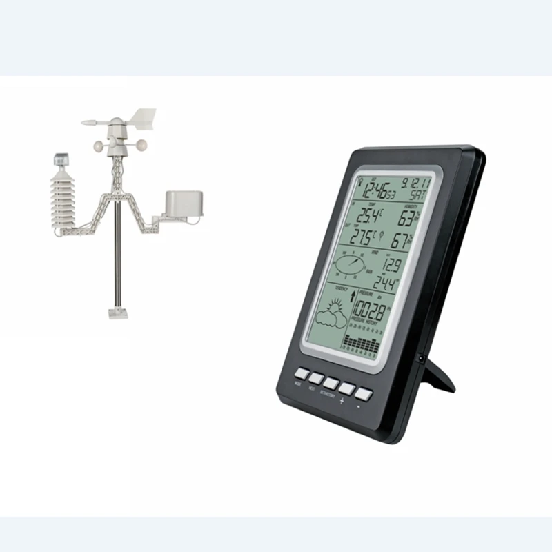 

Professional Wireless Weather Station Temperature Humidity Rain Pressure Wind Speed Direction Weather Center Weather Forecast