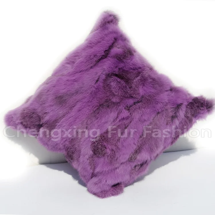 ePacket CX-D-17C2 китайских приманок кровать выполненный на заказ в стиле пэчворк на кроличьем меху Подушка наволочки - Цвет: Фиолетовый