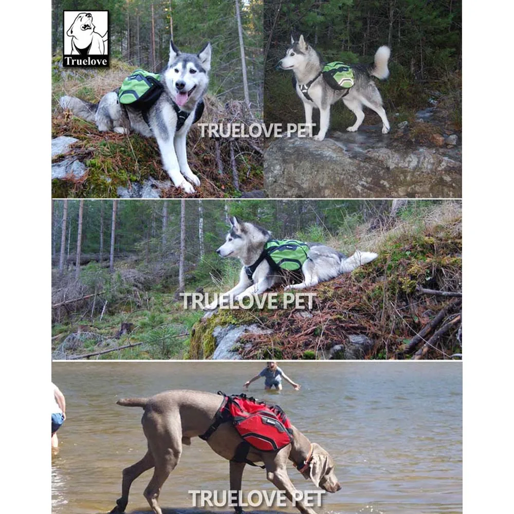 Pet Backpack Truelove Two Used Dog Backpack Harness Waterproof Outdoor Camping Training Hiking Multi-Day Backcountry Pet Backpack For Dogs pet backpack