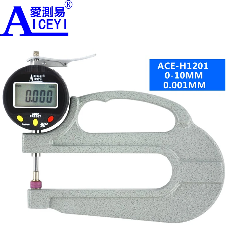 Electronic 0.001mm Thickness Tester Gauge Digital Depth Micrometer