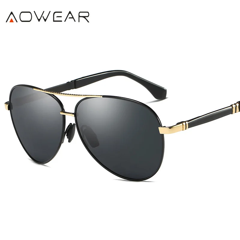 

AOWEAR Men/Women Fashionable Polaried Sunglass High Quality Classic Unisex Sun Glass UV Double Bridges Anti-Reflective Eyewear