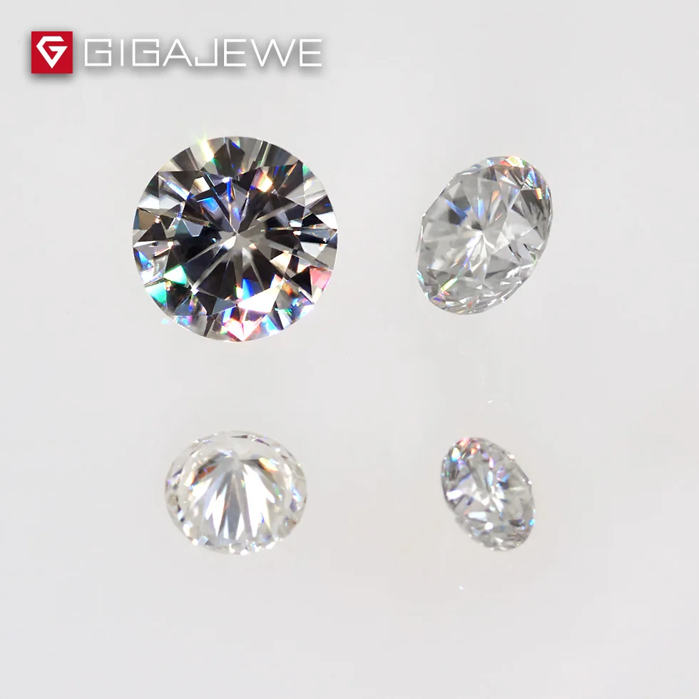 GIGAJEWE EF цвет 0.8ct 6 мм VVS1 Круглый отличная огранка Муассанит сыпучий Камень Алмазный тест прошел лабораторный драгоценный камень для изготовления ювелирных изделий