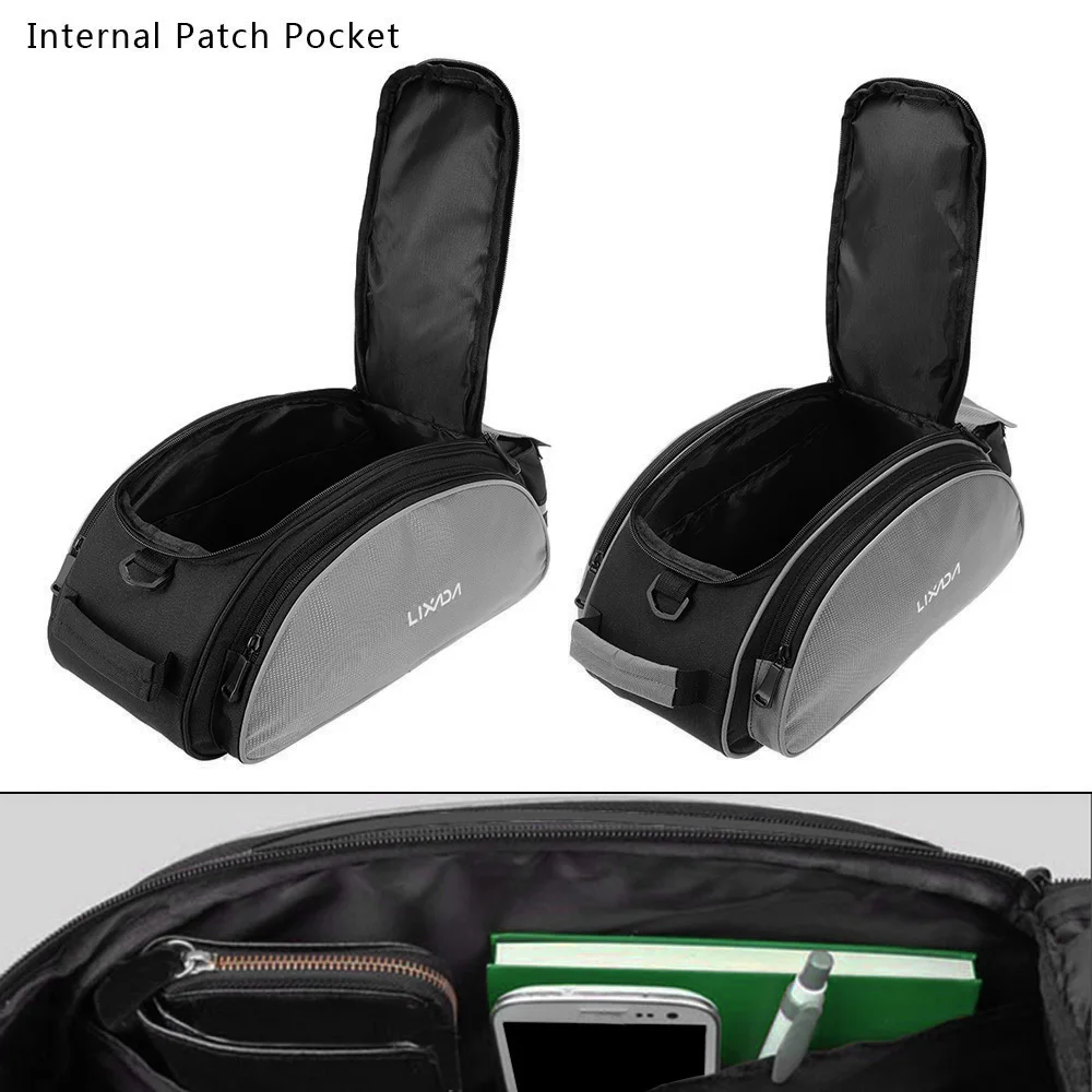 Excellent Lixada 13L Multifunctional Bicycle Rear Seat Bag Outdoor Cycling Bike Rack Seat Bag Rear Trunk Pannier Backseat Bag Handbag 8