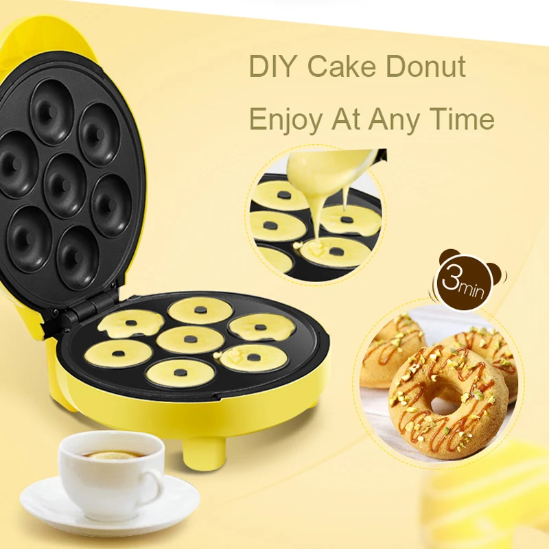 

MINI Household Automatic Donut baking Machine Electric non-stick Cake doughnut Makers Breakfast making pancake Bakeware EU