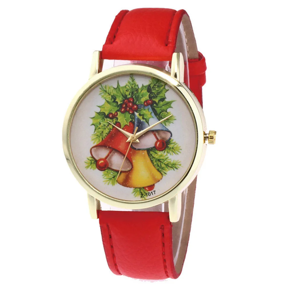 

2019 Fashion clock Dress Christmas women men Lady Quartz Glass Mirror Watch Leather Strap Christmas Present bayan kol saati