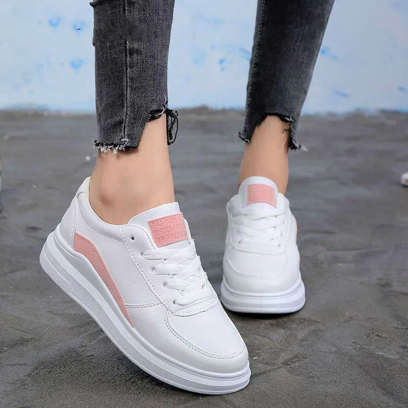 

2019 Spring New Designer Wedges White Shoes Female Platform Sneakers Women Tenis Feminino Casual Female Shoes Woman