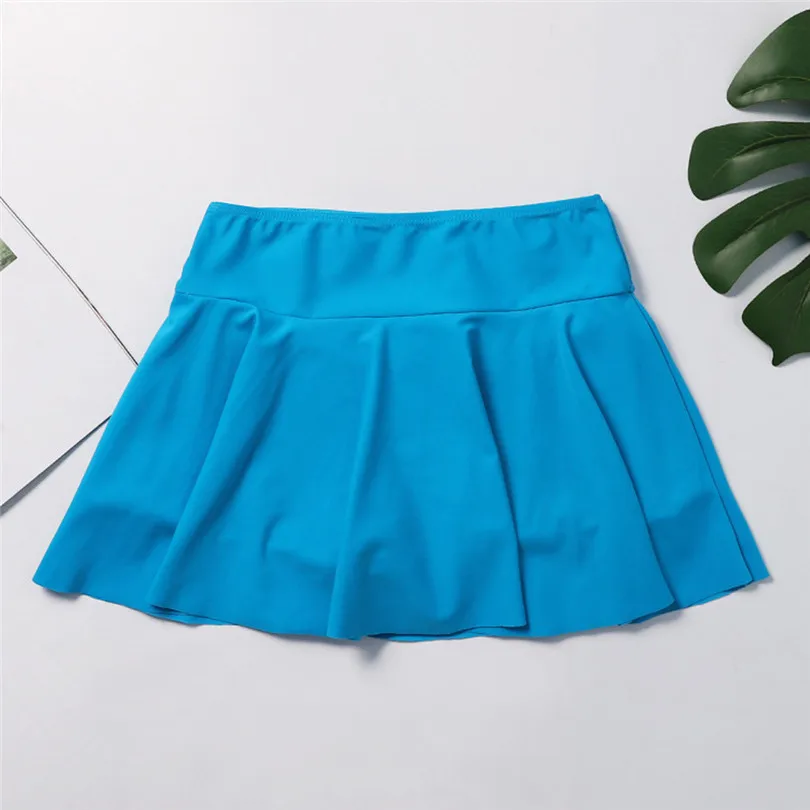 2019 New Summer Women High Waist Swim Bottom Athletic Swimpant Swimsuits Tankini Mini Skirt With Panty #E01 (9)