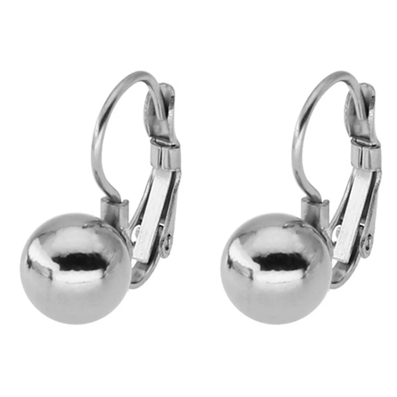 

Women Ball Pearl Steel Drop Earring AM0631