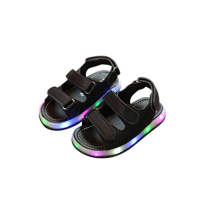 Kids Sandals With Light 2017 Summer Children's LED Light Shoes Boys