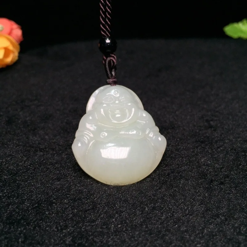 

2019 Time-limited New Reiki Chakra Guarantee Natural Smiling Maitreya Hetian Pendant Pot-bellied Has A Certificate