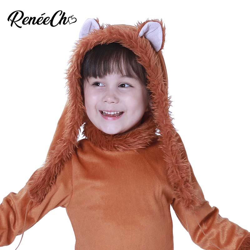 Reneecho/костюм для косплея с милыми животными для девочек на Хэллоуин, детские костюмы лисицы, зимнее платье для малышей, одежда для карнавала, вечеринки