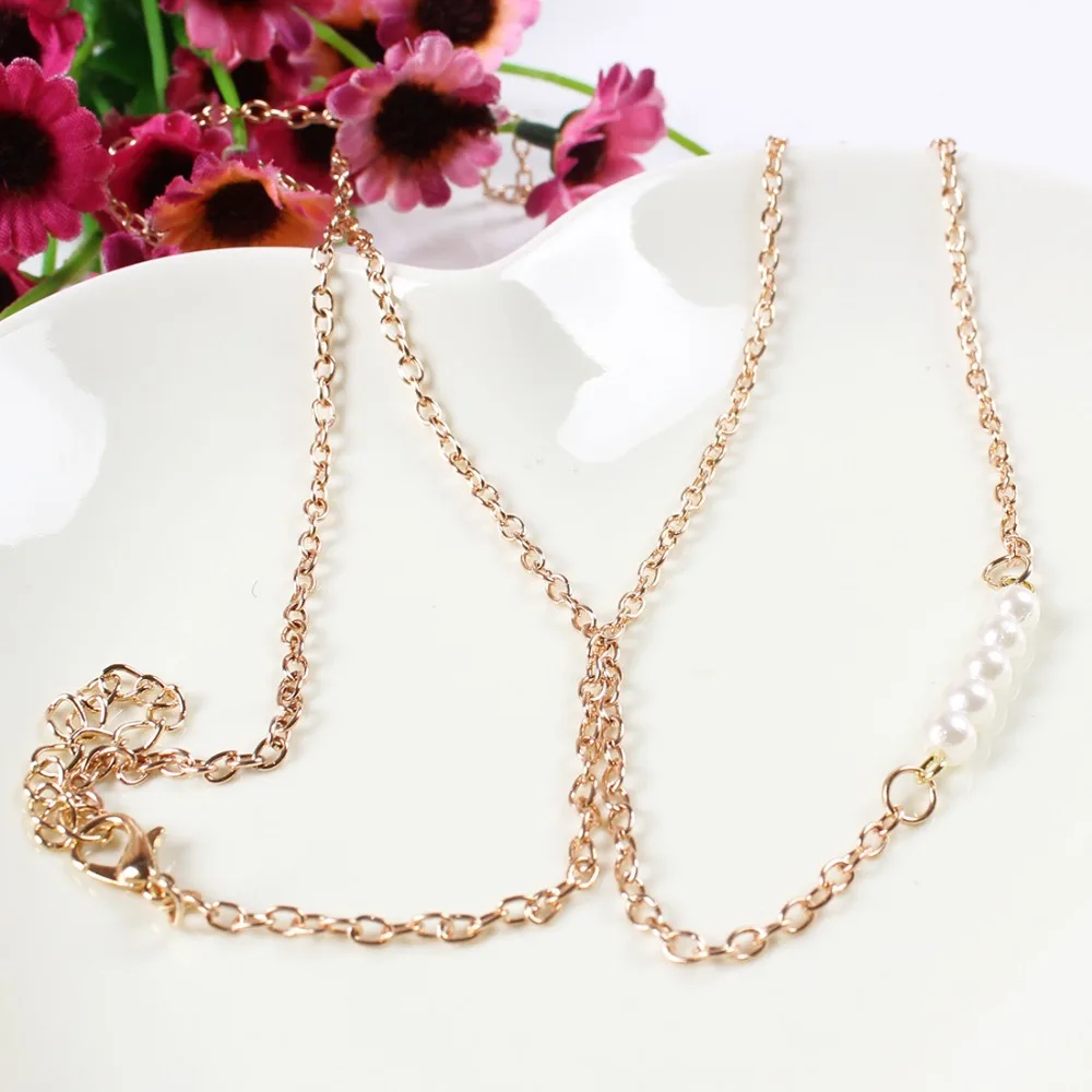 Image Hot Fashion sexy bikini imitation pearl waist chain women for body chain summer necklaces gift for wife