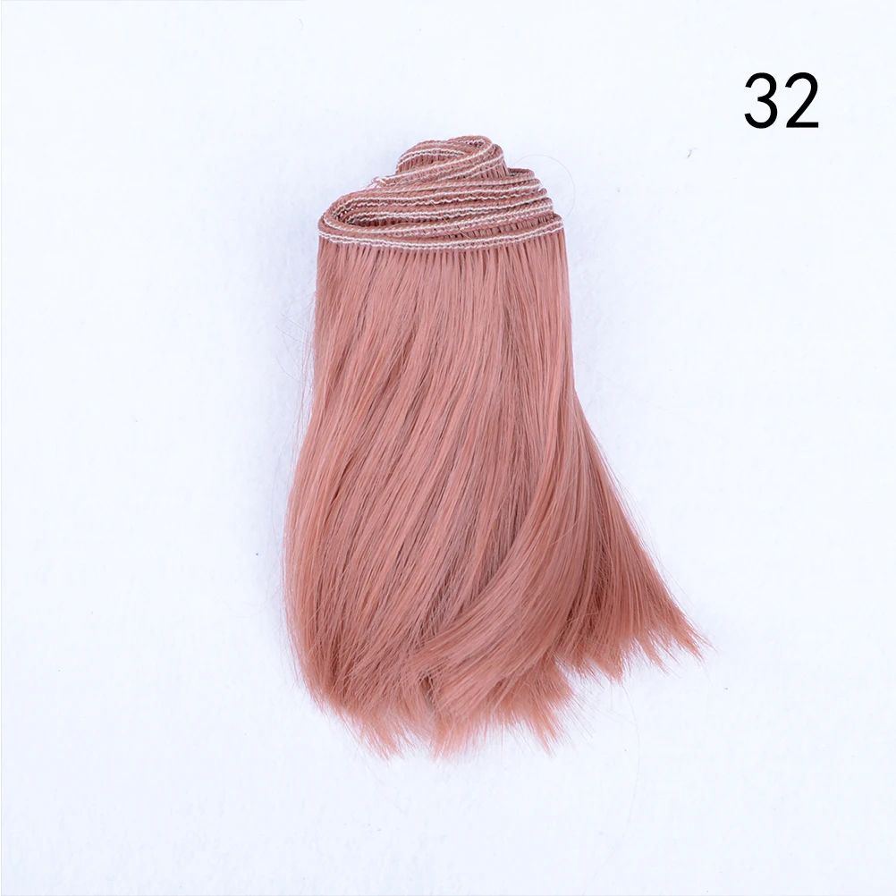 10 см x 100 см DIY новое красочное сварное челка с бахромой средство для наращивания волос высокотемпературная проволока ручной работы волосы для 1/3 1/4 BJD аксессуары для кукол - Цвет: 11