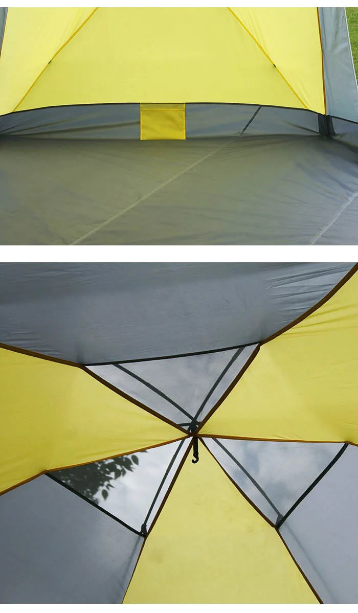 8-10 человек Высокое качество ветрозащитная Водонепроницаемая наружная 3000 мм Шестигранная палатка прочная семейная туристическая Шестерня вечерние Шатры