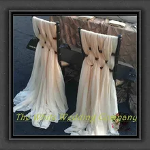 20 шт. цвета слоновой кости, шелковые чехлы для стула, чехлы для стула, банкета для свадебной вечеринки, украшение для банкета