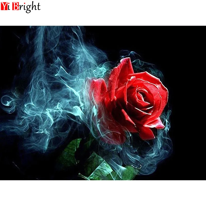 DIY 5D Diamond Painting Rose Flower Pictures Of Rhinestones Diamond