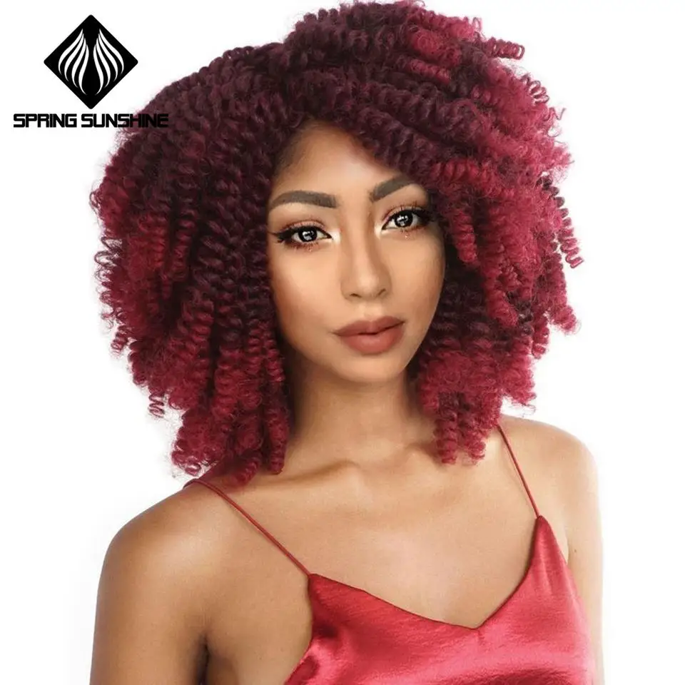 

Spring sunshine 8'' Jumpy Wand Curl Jamaican Bounce Synthetic Braiding Hair Extension Crochet Braid Hair For Woman