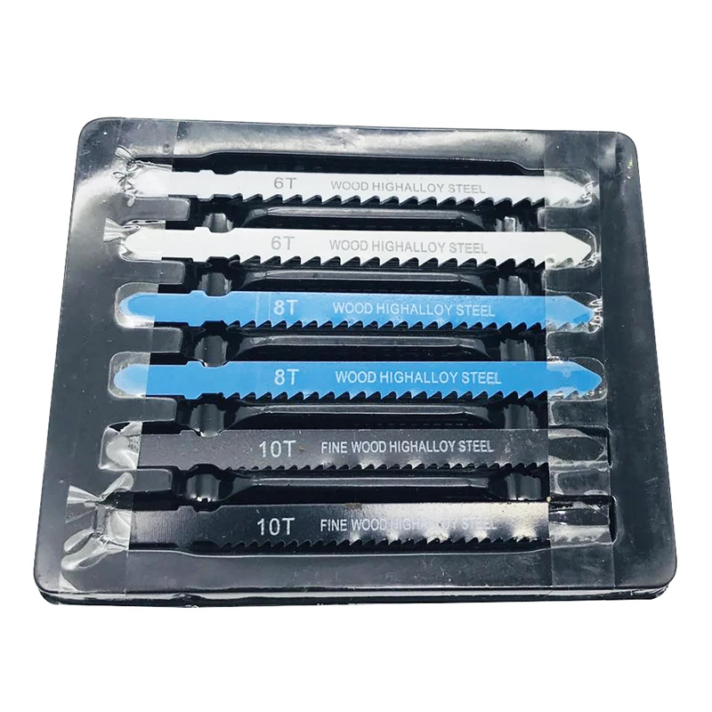 14pcs Assorted T-shank Jigsaw Blade Set Metal Steel Jigsaw Blade Set Fitting For Plastic Woodworking Tools Top Quality