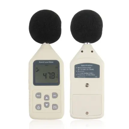 GM1358 30 130dB цифровой измеритель уровня звука шума в децибелах LCD A/C