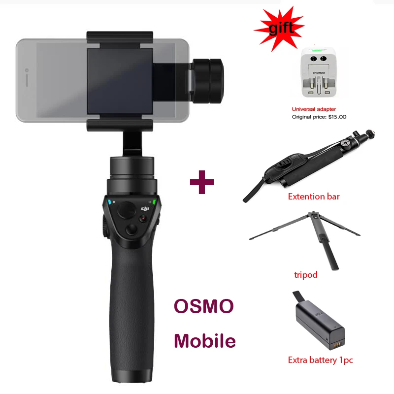 

DJI OSMO Mobile Handheld Gimbal Stabilizer for iPhone 7 with DJI GO app VS Zhiyun Smooth C AIbird Uoplay DHL EMS Free
