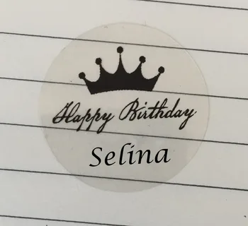 

90 ct personalized name first 1st birthday party Thank you stickers Boys girls crown envelop seal gifts favors bag tags labels