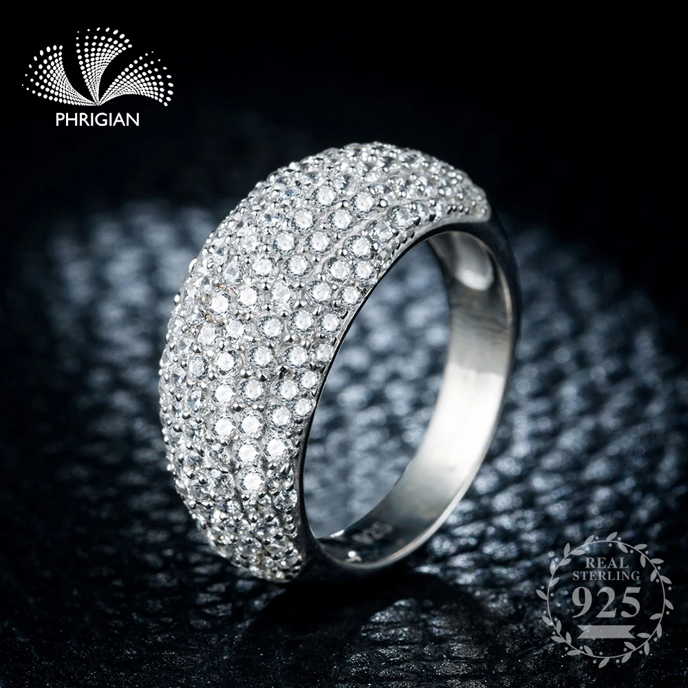 

D colour Ring 925 S925 Sterling silver Custom SONA Diamond NSCD Authentic bold design brand ring wedding Custom VVS carat