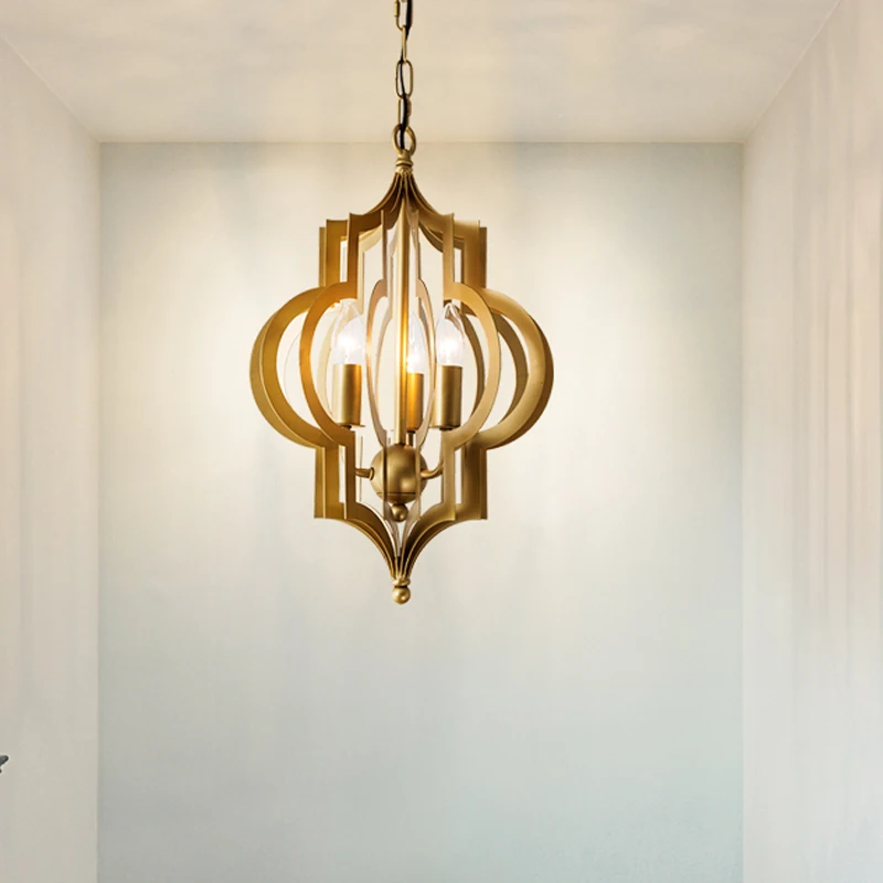Дизайнерский Золотой светодиодный подвесной светильник для гостиной, кухни, подвесной светильник, медный латунный цветной подвесной светильник