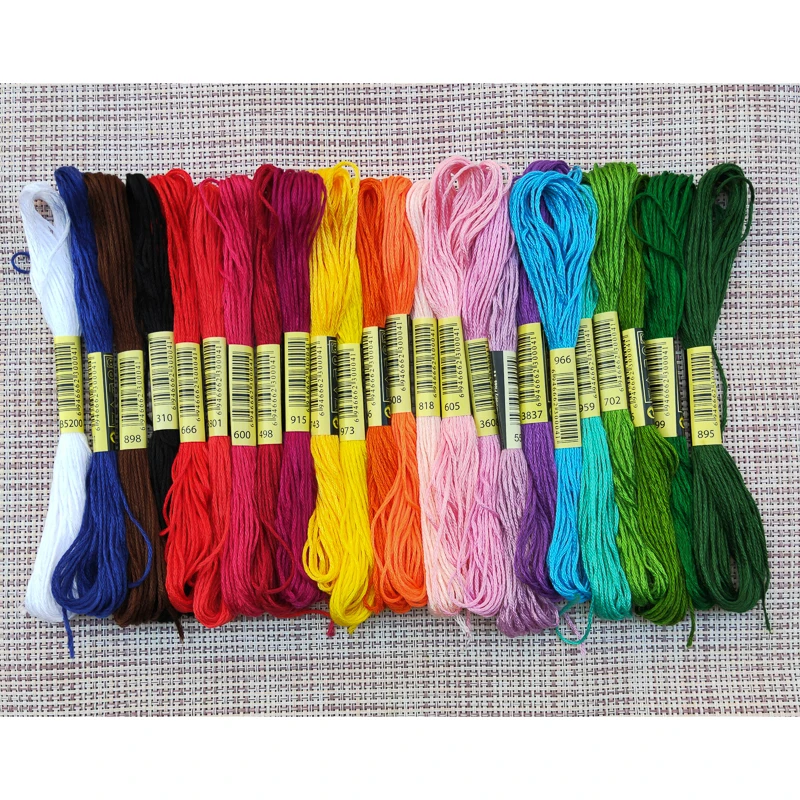 

50pcs Mix Colors Cross Stitch Cotton Sewing Skeins Embroidery Thread Floss Kit DIY Sewing Tools
