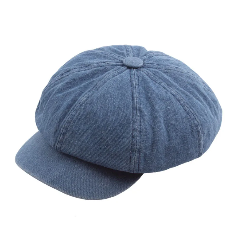 [AETRENDS] Джинсовые хлопковые Восьмиугольные шляпы для женщин и мужчин в британском стиле, винтажные женские шапки, женские шапки, Z-6844