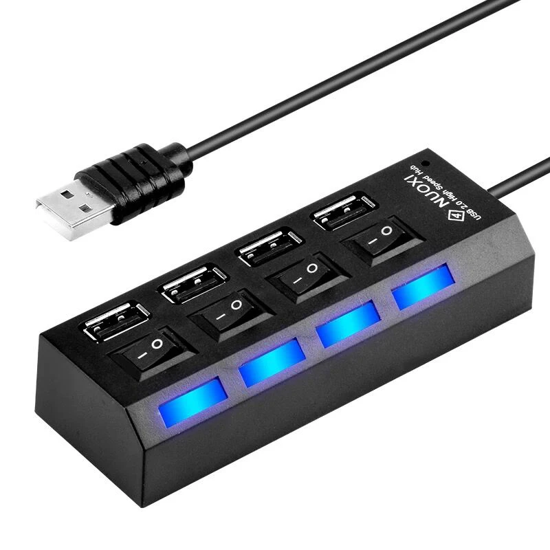 

Do Dower 4 Port USB Hub with Power on/off Switch Expander Multiple Converter Adapter for MacBook PC Notebook Laptop splitter