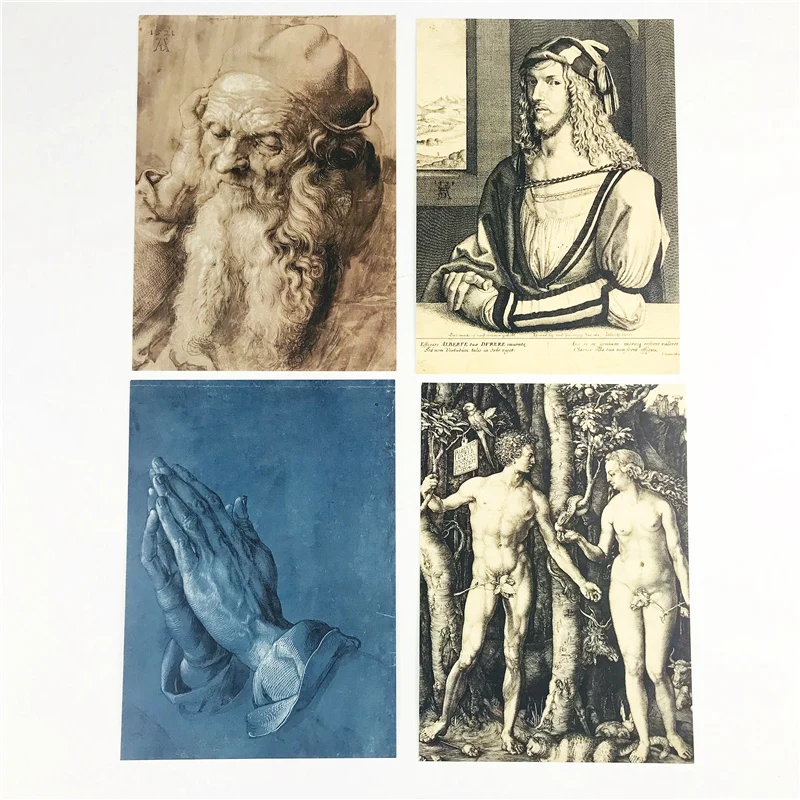 12 листов/набор эскизов Albrecht Durer большая открытка поздравительная подарок на день