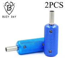 2 шт. 22 мм алюминиевые насадки для татуажа татуировки трубки для держатель-зарядка для прибора Tg-219