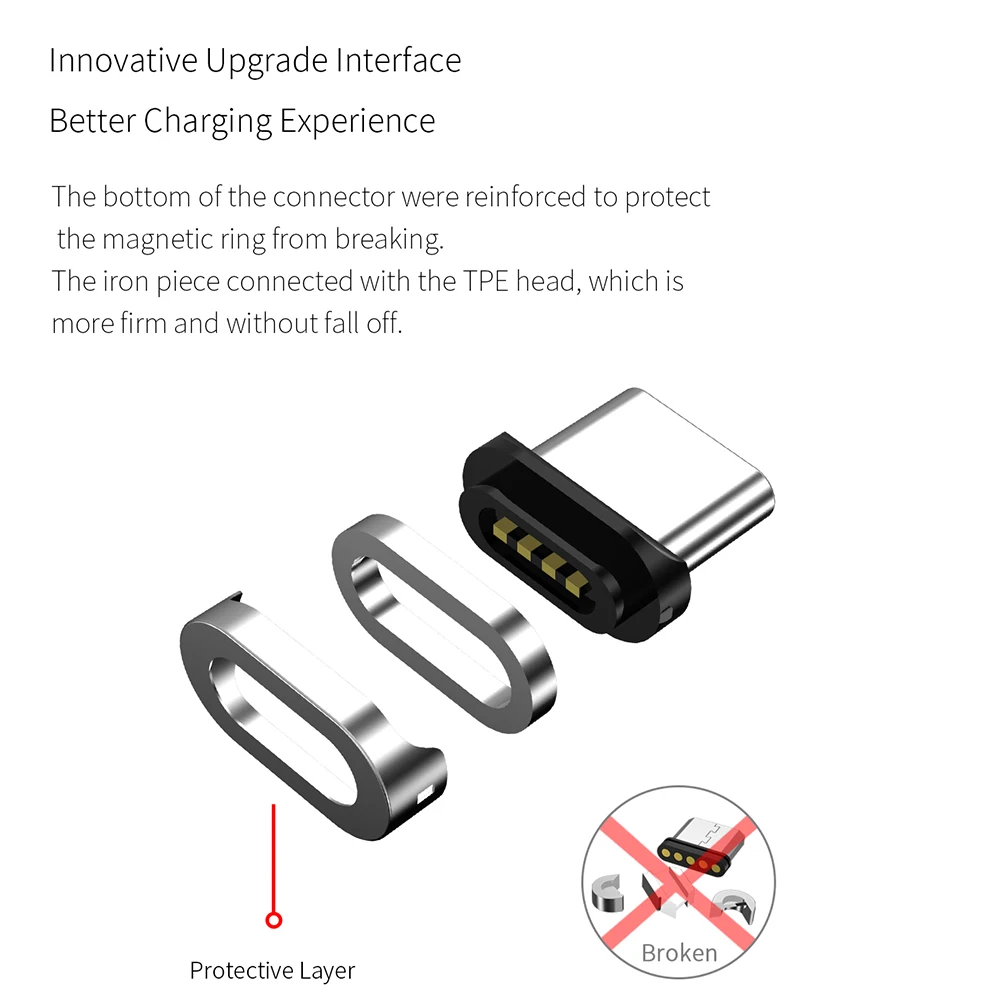 Магнитный зарядный кабель WSKEN X2 для iPhone USB Type C 3A Micro Кабель адаптер|Кабели