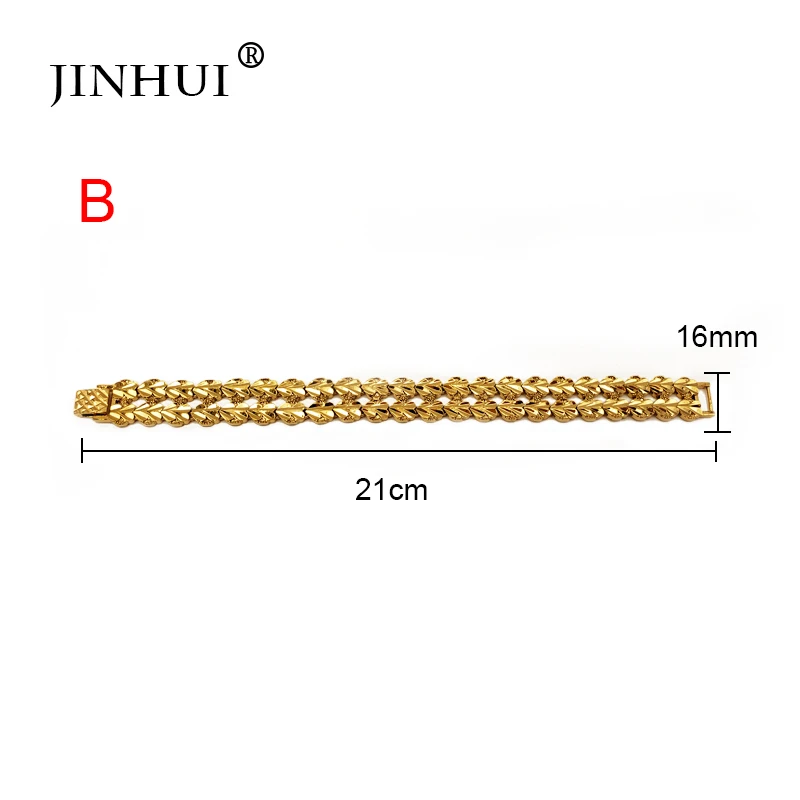 Jin Hui Модный Африканский Эфиопский золотой цвет мужской браслет женские вечерние Orna Мужские t роскошные подарки для друзей браслет в дубайском стиле ювелирные изделия - Окраска металла: Золотой цвет